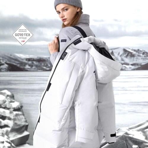 BOSIDENG GORE-TEX INFINIUM waterproof breathable womens goose down warm down jacket outdoor winter thicken outwear B90142832