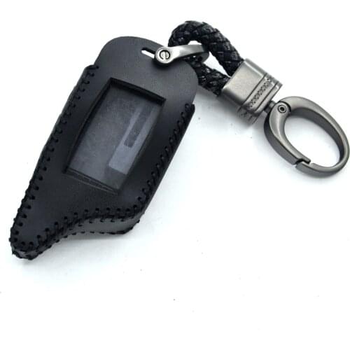 Boutique Leather Key Case for Starline B9 B6 V7 A61 A91 Starline Car Alarm LCD Transmitter Keychain Remote Control Fobs Cover