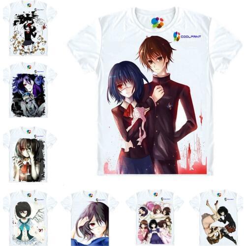 Coolprint Japanese Anime Shirt Another Anaza T-Shirts Multi-style Short Sleeve Mei Misaki Cosplay Costume Yukito Ayatsuji Kawaii