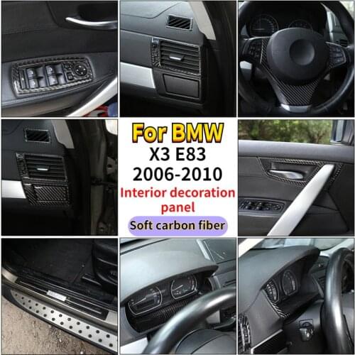 For BMW X3 E83 2006-2010 Car styling soft carbon fiber car Interior Suit decoration Car modification Sticker Car Accessories