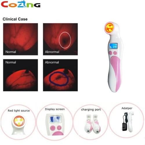 Female breast cancer self-test home instrument with red light