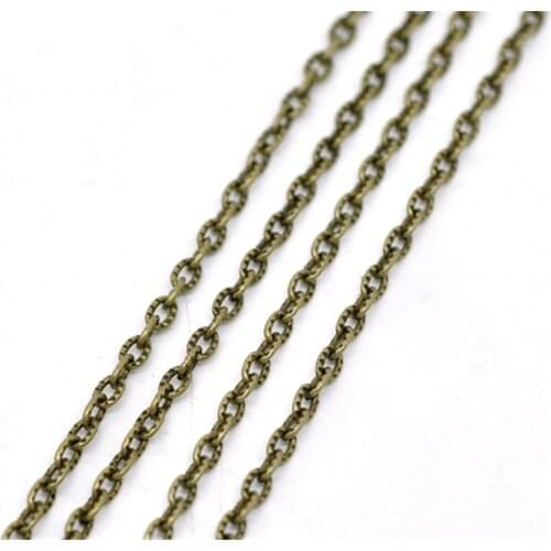 DoreenBeads 10M Textured Link-Opened Chain 4x2.5mm 0.7mm thick (B13988), yiwu