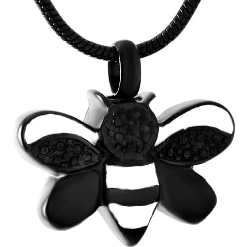 IJD9474 Different Colored Stainless Steel Honeybee Cremation Jewelry Loss Of Pet Memorial Keepsake Urn Necklace For Ashes