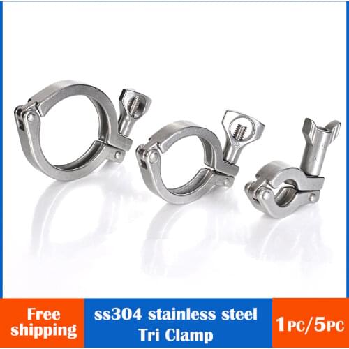 1.5"2"2.5"3"3.5"4"Stainless Steel Sanitary Tri Clamp Clamps Clover for Ferrule SS304 50.5/64/77.5/91/106