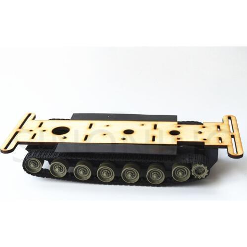 Crawler Tank Robot Chassis Platform wood plate for arduino L298N SN5400
