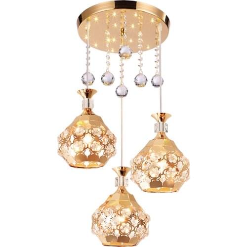 Restaurant Crystal Hollow Pendant Lights Modern Bedroom Living Room Village Walkway Lamps Dining Room Hanging Lights Fixtures