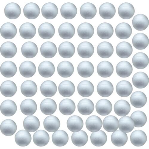 MagiDeal 100pcs 35mm White Polystyrene Foam Balls Christmas Decoration Solid Spheres for DIY Craft