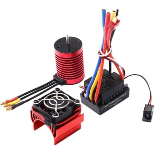 Upgrade F540 Brushless Motor 60A ESC & Heat Sink for 1/10 RC Car Redcat Electric Volcano EPX PRO Blackout XTE