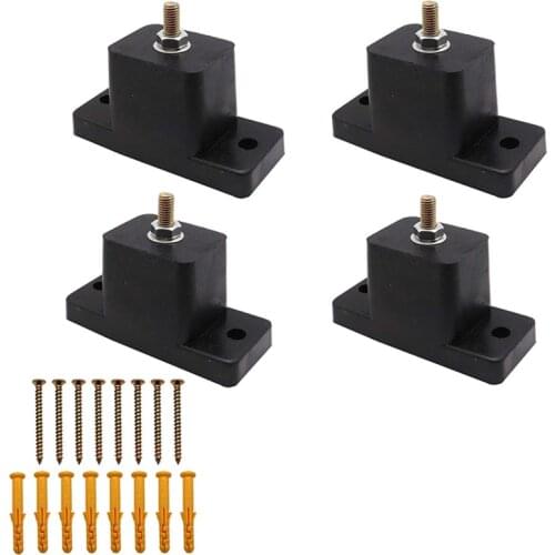 4 Pack Rubber Vibration Isolator, Anti-Vibration Air Conditioner Mounting Bracket Shock-Proof Pads Mounts for Outdoor