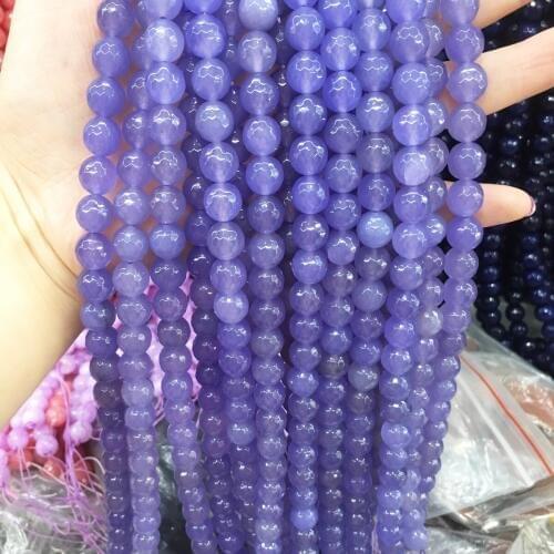 Natural Stone Synthesi Amethysts Section Beads 10mm for Jewelry Making DIY Beads Bracelets Bangles Necklace 15"