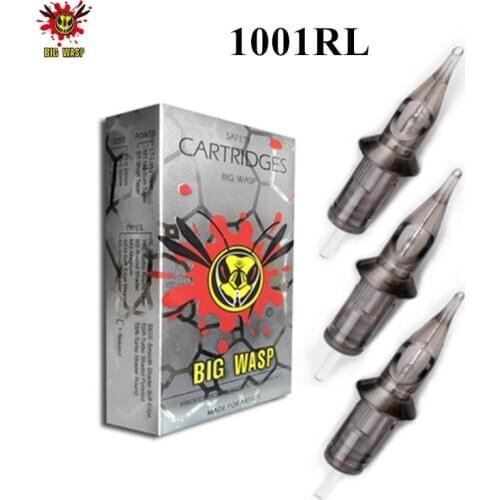 BIGWASP 20pcs 1RL Disposable Cartridge Tattoo Needles Liner Shader Makeup Eyebrow Tattoo Pen Machine Supply