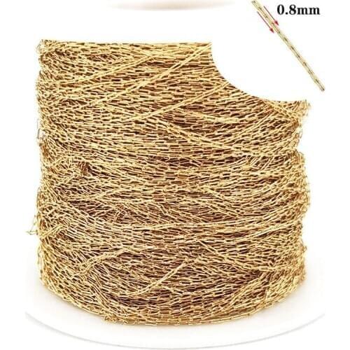 100% Stainless Steel Oval Link Chain Meter For Jewelry Making Gold/Silver Color Metal Link Chain Bulk Wholesale 10m