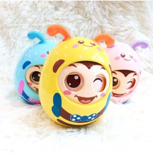 Baby Rattles Tumbler Doll Toys Hand Rattles Teether Interactive Music Rattle Newborn Infant Early Educational Toys