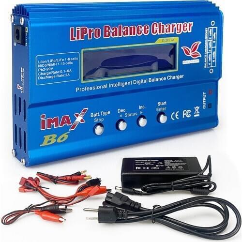 RC Lipo Battery Charger Balance for LiPo/Li-ion/Life,NiMH/NiCd, with LED AC/DC Power Adapter