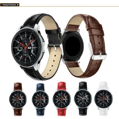 22mm 20mm High Quality Leather Watch Band Strap for Samsung Gear S3 Frontier/Galaxy Watch 46mm Replacement for Amazfit GTR 47MM