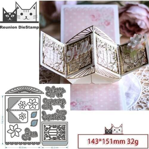 Reunion New Design Craft Metal Die Cuts Trick Card Ejected Cutting Die Scrapbooking Album DIY Paper Card Embossing Stencils