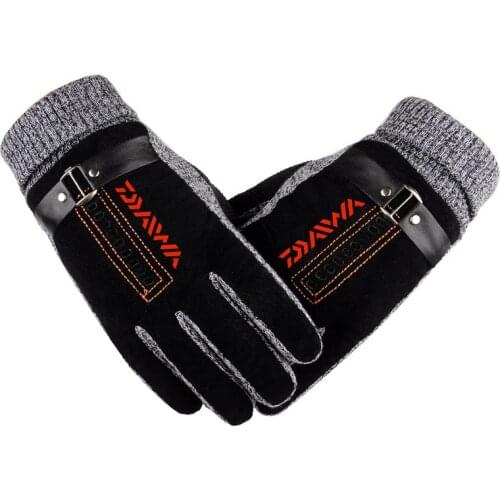 Fishing Accessories Fishing Gloves Full Finger Neoprene PU Breathable Leather Warm Pesca Fitness Carp Winter Fish Gloves 366