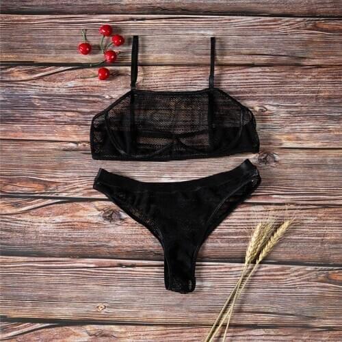 Sexy Lingerie Womens Sexy Big Yards See-through Lace Underwear Temptation Suits Sexy Lingerie High Quality