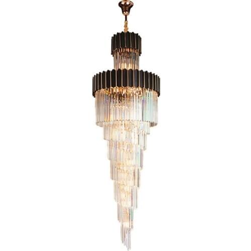 LED Modern Stainless Steel Crystal Spiral Suspension Luminaire Lampen Pendant Lights.Hanging lamps.Pendant light For Staircase