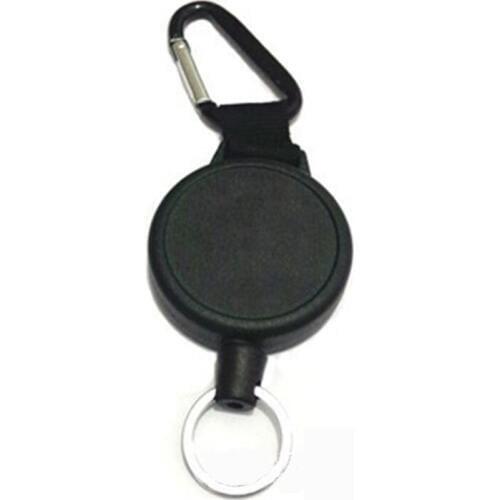 Heavy Duty Retractable Key Chain & Badge Reel Holder Carabiner Clip - Swivel-Back Extractable - Great for Swipe ID Cards or US