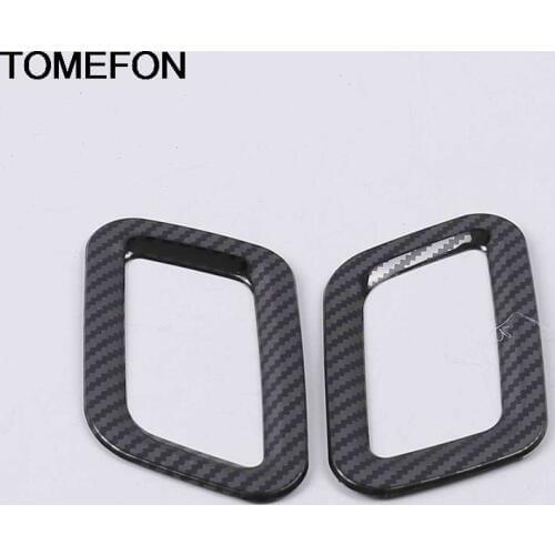 TOMEFON For Nissan Altima Teana 2019 Front Upper Air Condition Vent AC Outlet Cover Trim Interior Accessories Stainless Steel
