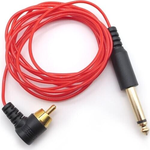 Tattoo RCA Clip Cord Slim Cable with Angled RCA Connector for Tattoo Power Supply