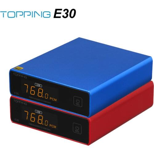 TOPPING E30 COLOR AK4493 Decoder XU208 32BIT/768K DSD512 Touch Operation Hi-Res DAC Support USB/Optical/Coaxial input