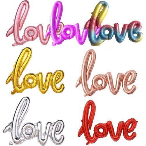 High quality love letter balloons for wedding, valentine, birthday, decoration, champagne glasses, photo booth accessories
