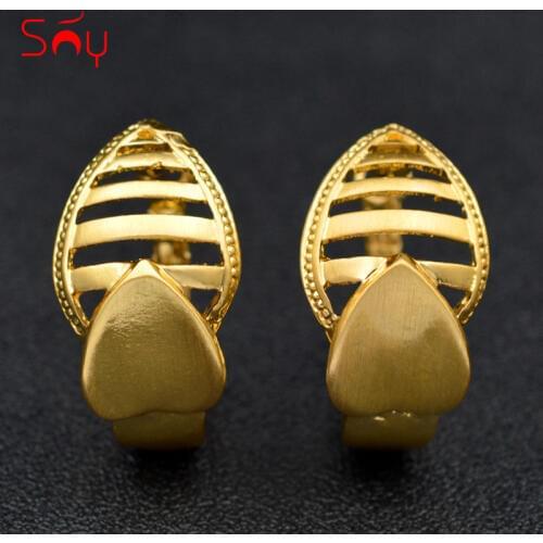 Sunny Jewelry Fashion Jewelry 2020 Clip Earrings For Women High Quality Zinc Alloy Hollow Out Heart For Party Wedding Daily Gift
