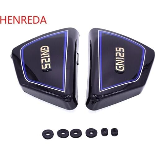 Motorcycle parts GN125 left and right guard ABS material suitable for Suzuki motorcycle GN125 side cover black 125cc