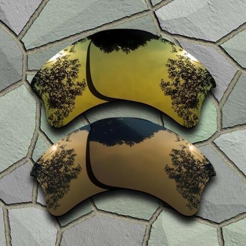 Yellow Golden&Bronze Copper Sunglasses Polarized Replacement Lenses for Oakley Flak Jacket XLJ