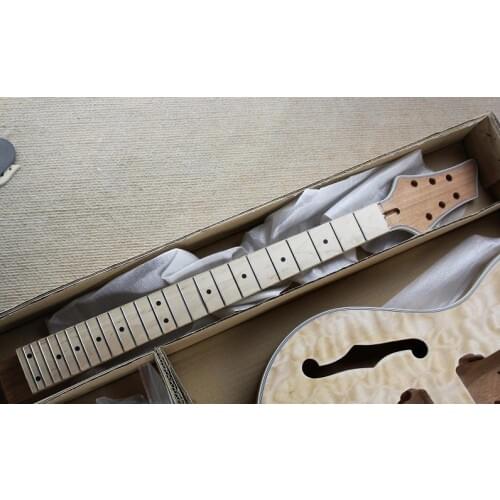 1pcs electric guitar neck maple 24 fret 25.5'' maple fingerboard Paste Paper Unfinished #758