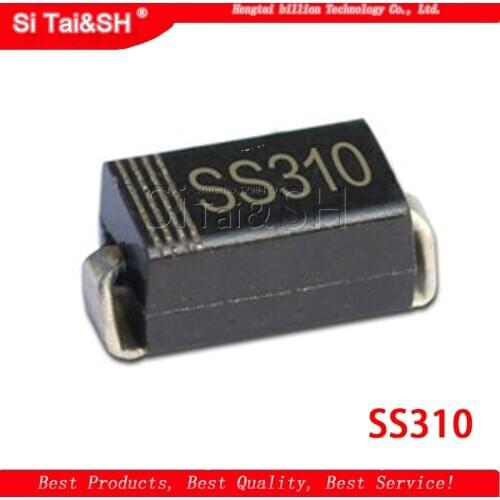 100PCS/LOT SS310 Schottky Diode 3A100V SMD SMA
