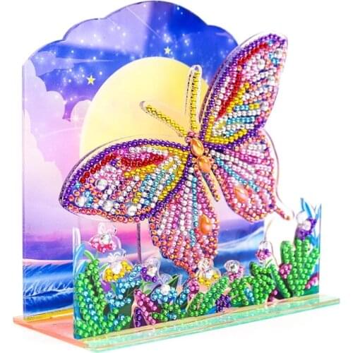 3D Acrylic Board Unicorn Butterfly Diamond Painting Desktop Decoration Partial Drill Round Diamonds Free Shipping Embroidery Art
