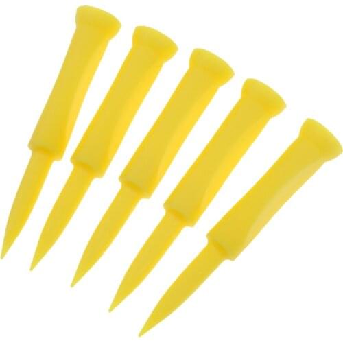 5 Pieces Durable Plastic Golf Tees 70mm Castle Tee Height Control Golfer Gift