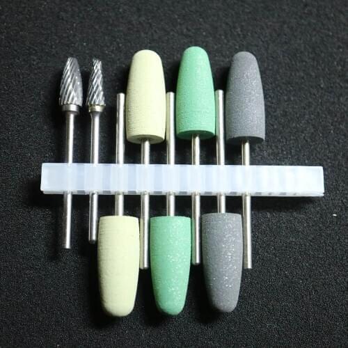 8pcs 2.35mm shank Acrylic Polishing Tungsten Carbide Cutter kit