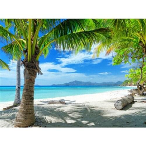 3D Diy diamond painting Palm tree & beach Cross stitch square diamond embroidery decorative painting diamond mosaic canvas 5782R