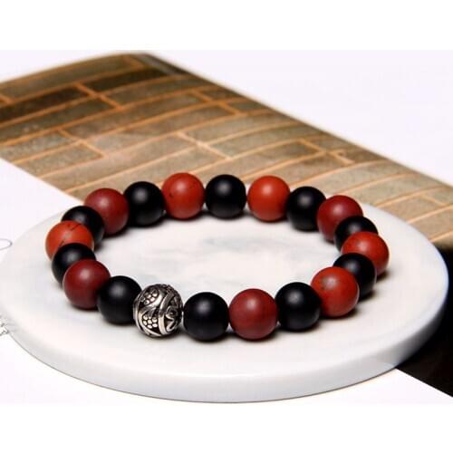 Natural Stone Agates Beaded Bracelet Alloy ball charm Redstone African turquoises Bracelets classical Temperamental For Women