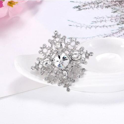 Silver Rhinestone Square Brooches for Women Enamel Brooch Pins Jewelry Accessories
