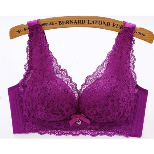 Perspective Sexy Lace Bras Women Push Up Wire Free Bra Lady Embroidery Floral Bralette Brassiere Camis Female Lingerie B C Cup