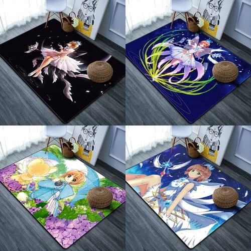 Card Captor Anime Carpet Kitchen Entrance Doormat Bedroom Hallway Floor Mat Bathroom Water Absorption Anti-Slip Rug