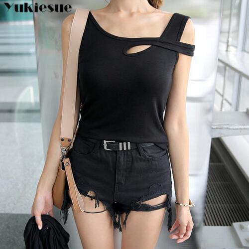 Off shoulder t shirt female T-shirt top harajuku womens shirt T-shirts for women sleeveless camiseta mujer tee shirt woman
