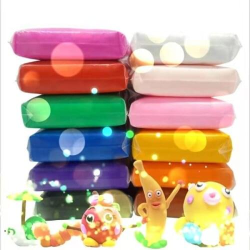 12pcs/lot Clay Polymer Air dry Playdough tools Slime Modelling Light DIY Plasticine Learning kids gift