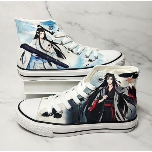Unisex Anime Mo Dao Zu Shi Casual High Flat Canvas Shoes Preppy plimsolls Duck Shoes Sneakers
