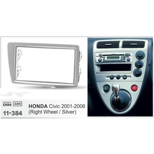 Car Radio Fascia Frame Kit For Honda civic 2001-2006 Audio Bezel Facia Panel Trim Dash Double Din Mount Kit
