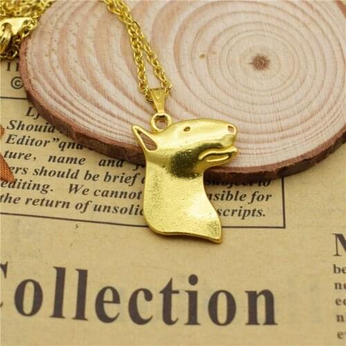 LPHZQH Fashion Cute Pet Necklace Bull Terrier Dog Pendant Necklace Women Trendy Collar Choker Jewelry Accessory Gift Steampunk