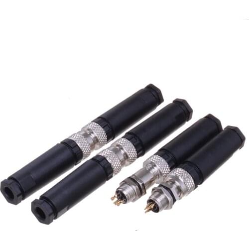 M8 Waterproof Singal Sensor Connector 3Pin 4 Pin A Type Male Female Straight Plug Socket Soldering Cable Adapter