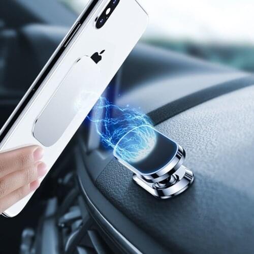 Magnetic Car Phone Holder 360 Degree Rotating Universal Dashboard Mobile Phone Stand For Phone In Car Cell Magnet Mount Bracket