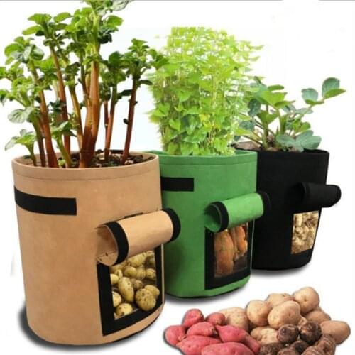 Plant Growth Bag Vegetable Planter Fabric Garden Pot Planters Moisturizing Vertical Garden Greenhouse Potato For Orchard And Gar