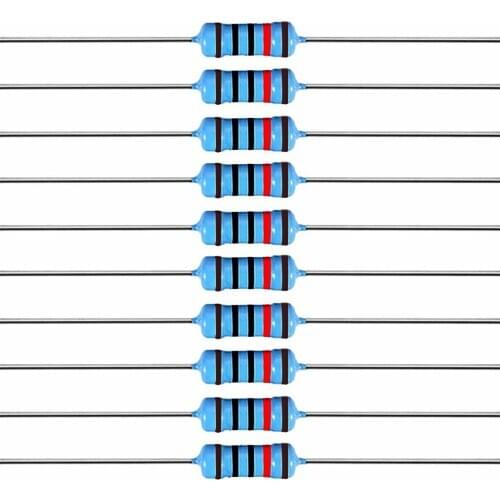 10K Ohm 0.25W 1% Metal Film Resistor - Pack of 100